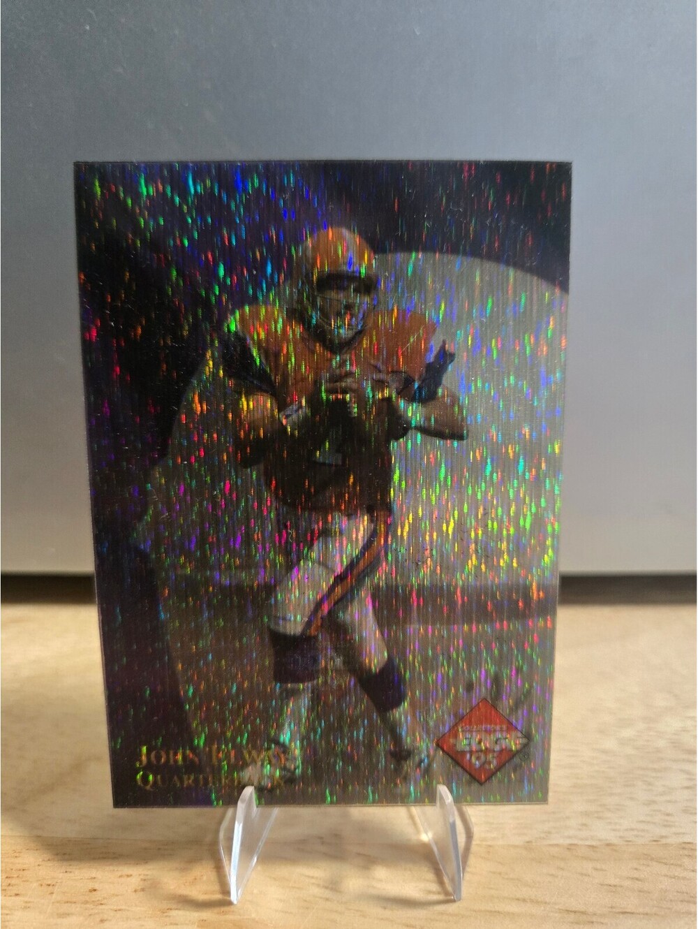 1995 Collector's Edge Excalibur 22K Gold Raindrop Prism John Elway